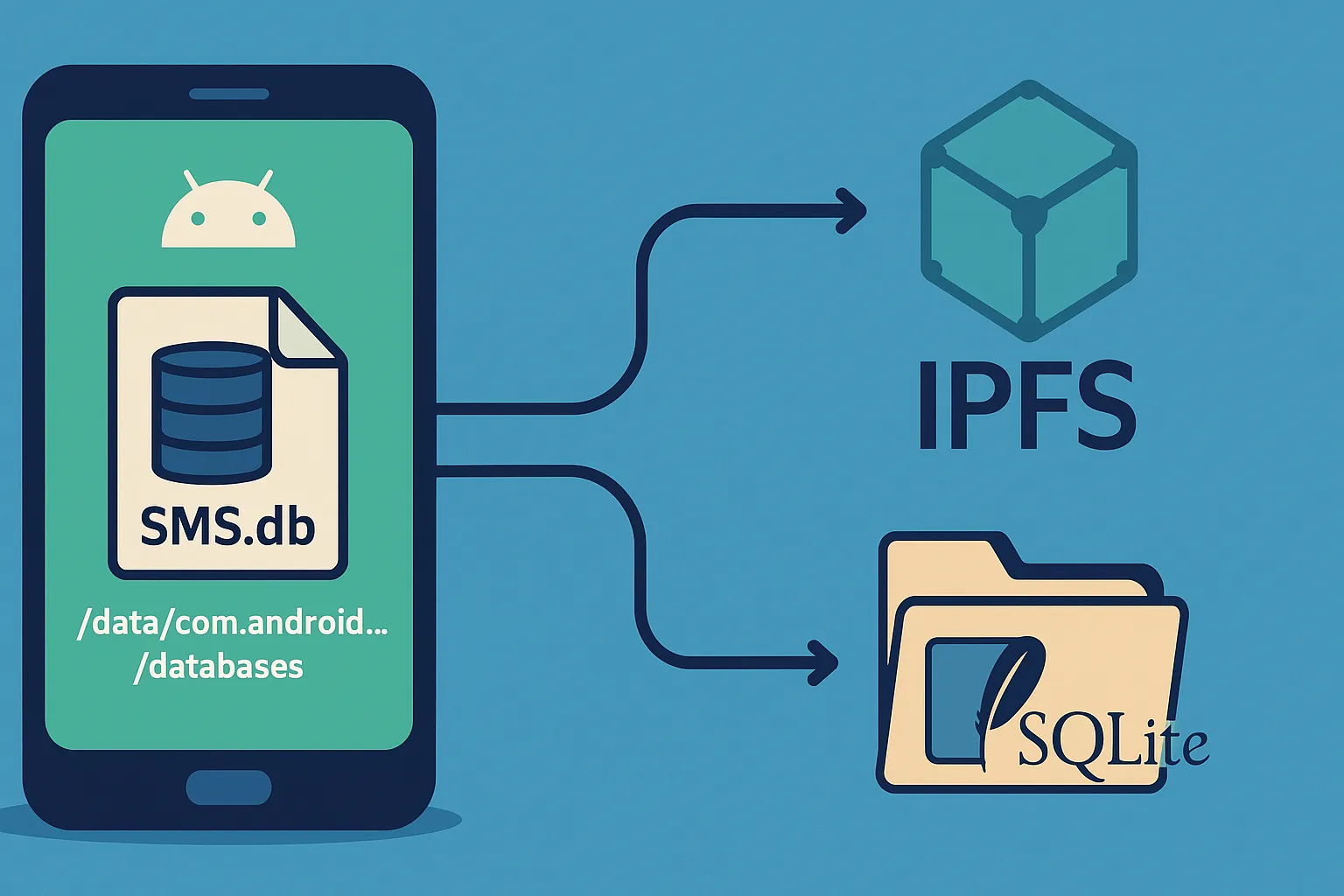 Where Are Android Texts Stored? Backup to IPFS