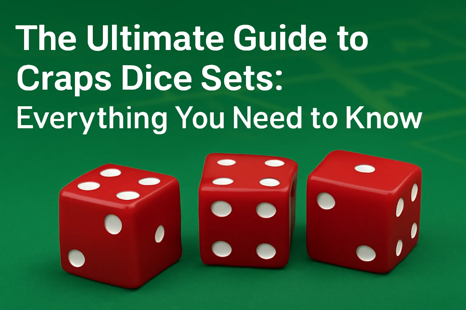 The Ultimate Guide to Craps Dice Sets: Everything You Need to Know