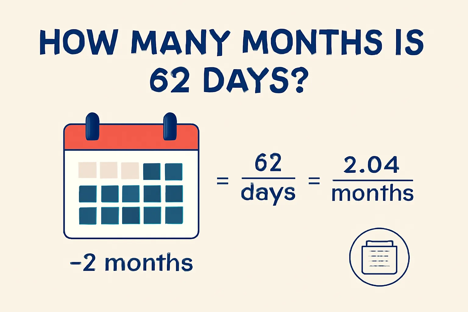 How Many Months is 62 Days? Simple Calculation Explained