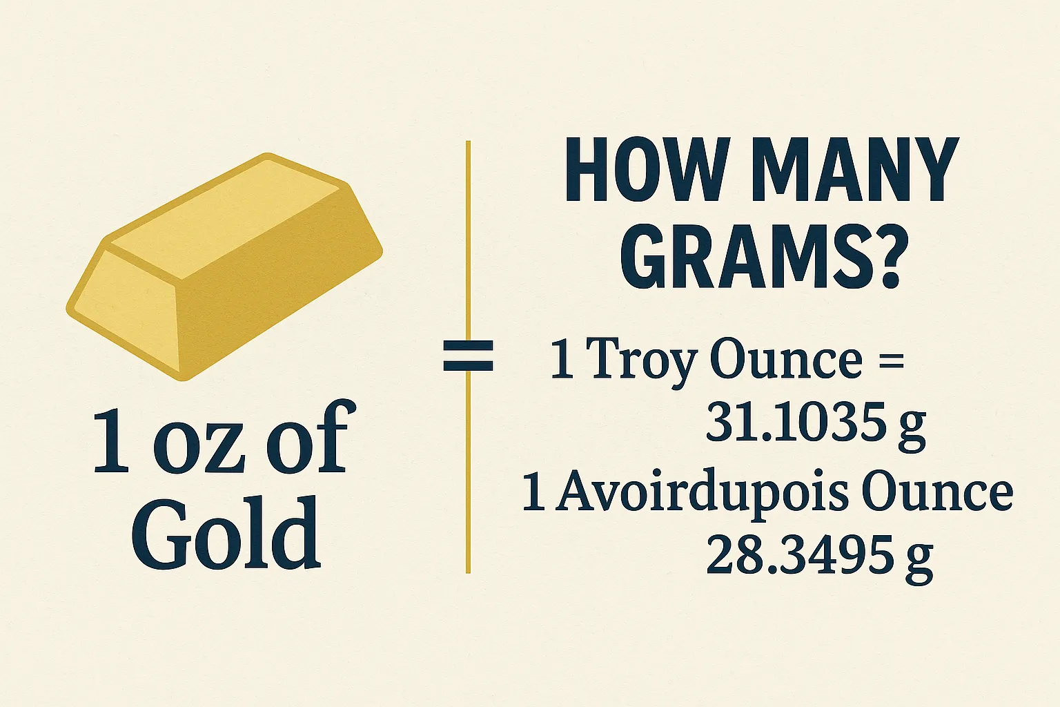 1 oz gold in grams